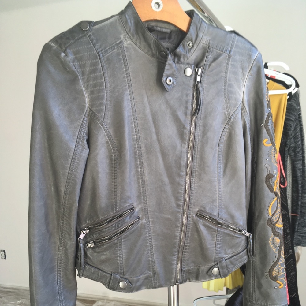 Black noir studded motto jacket